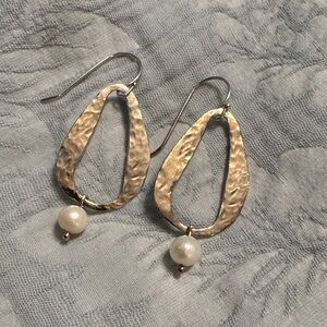 Silpada Earrings with Pearl Drop